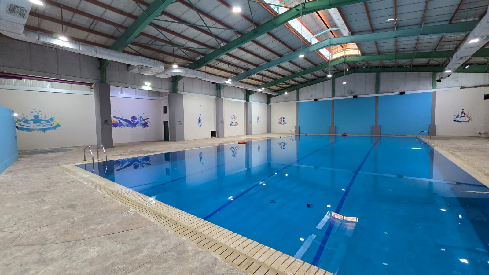Wide view of the Sanawbara pool hall